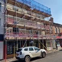 Gutters off the scaffold